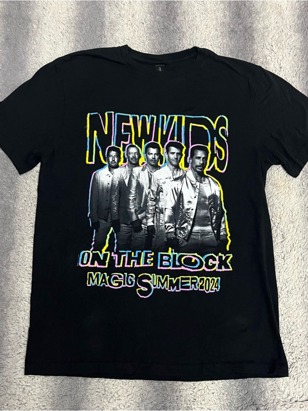 New Kids On The Block Magic Summer 2024 Tour T Shirt Men’s Medium Black Tee